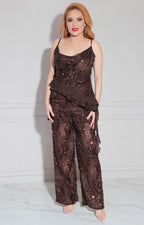Conjunto cafe con lentejuela - CONJUNTO Boutiquemirel 