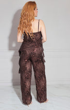 Conjunto cafe con lentejuela - CONJUNTO Boutiquemirel 