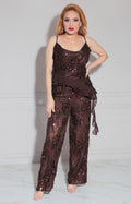 Conjunto cafe con lentejuela - CONJUNTO Boutiquemirel 