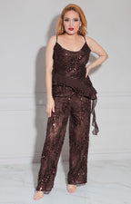 Conjunto cafe con lentejuela - CONJUNTO Boutiquemirel 