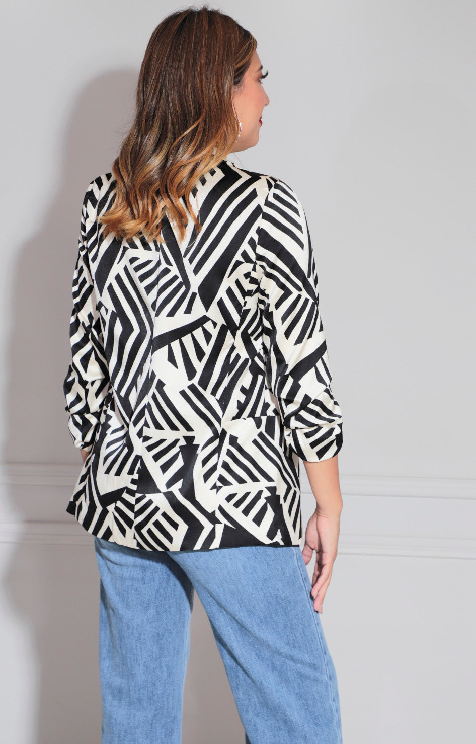 Saco estampado negro