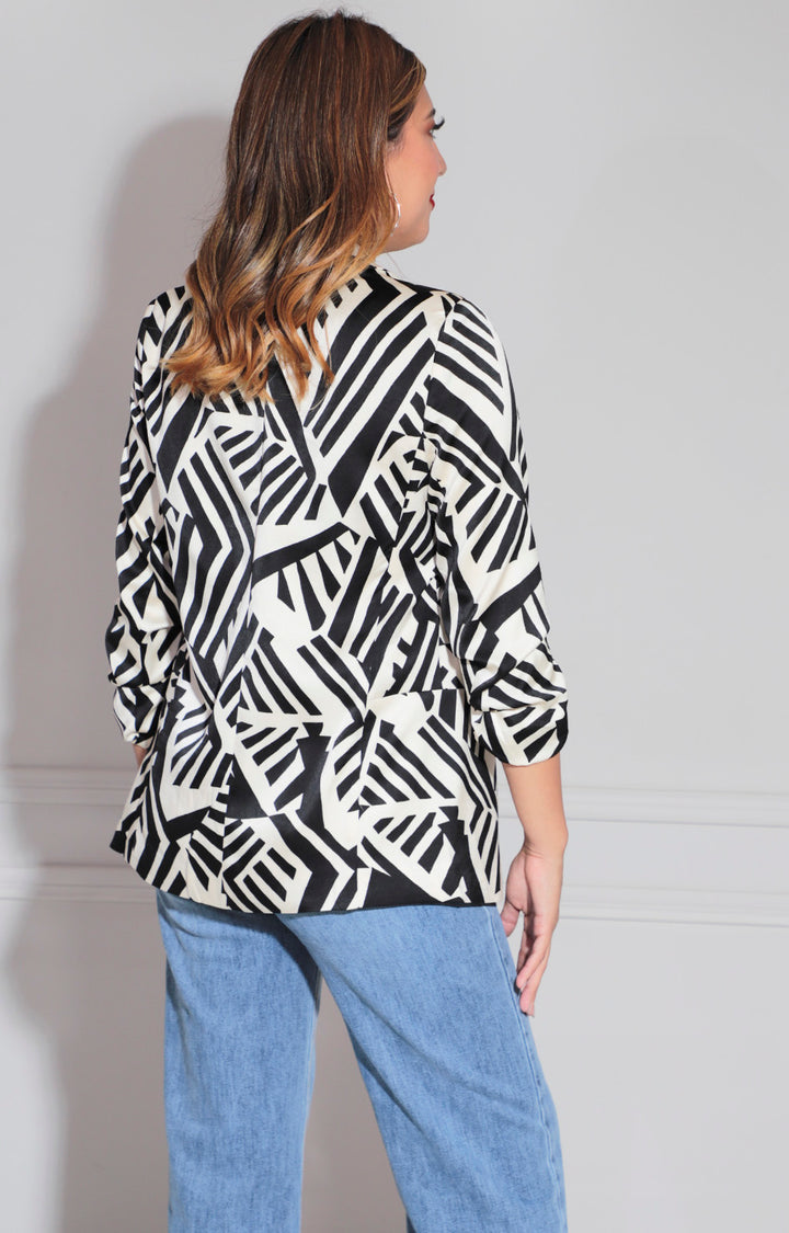 Saco estampado negro