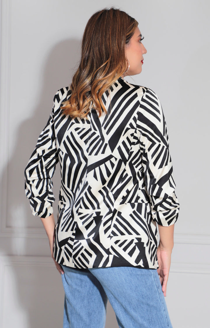 Saco estampado negro