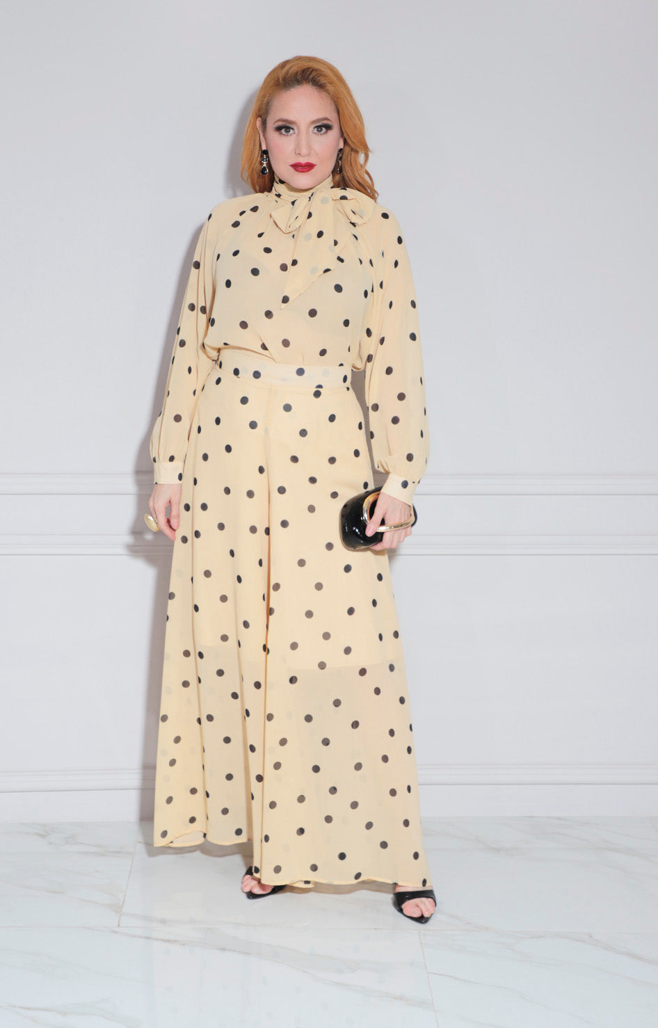 Conjunto beige estampado