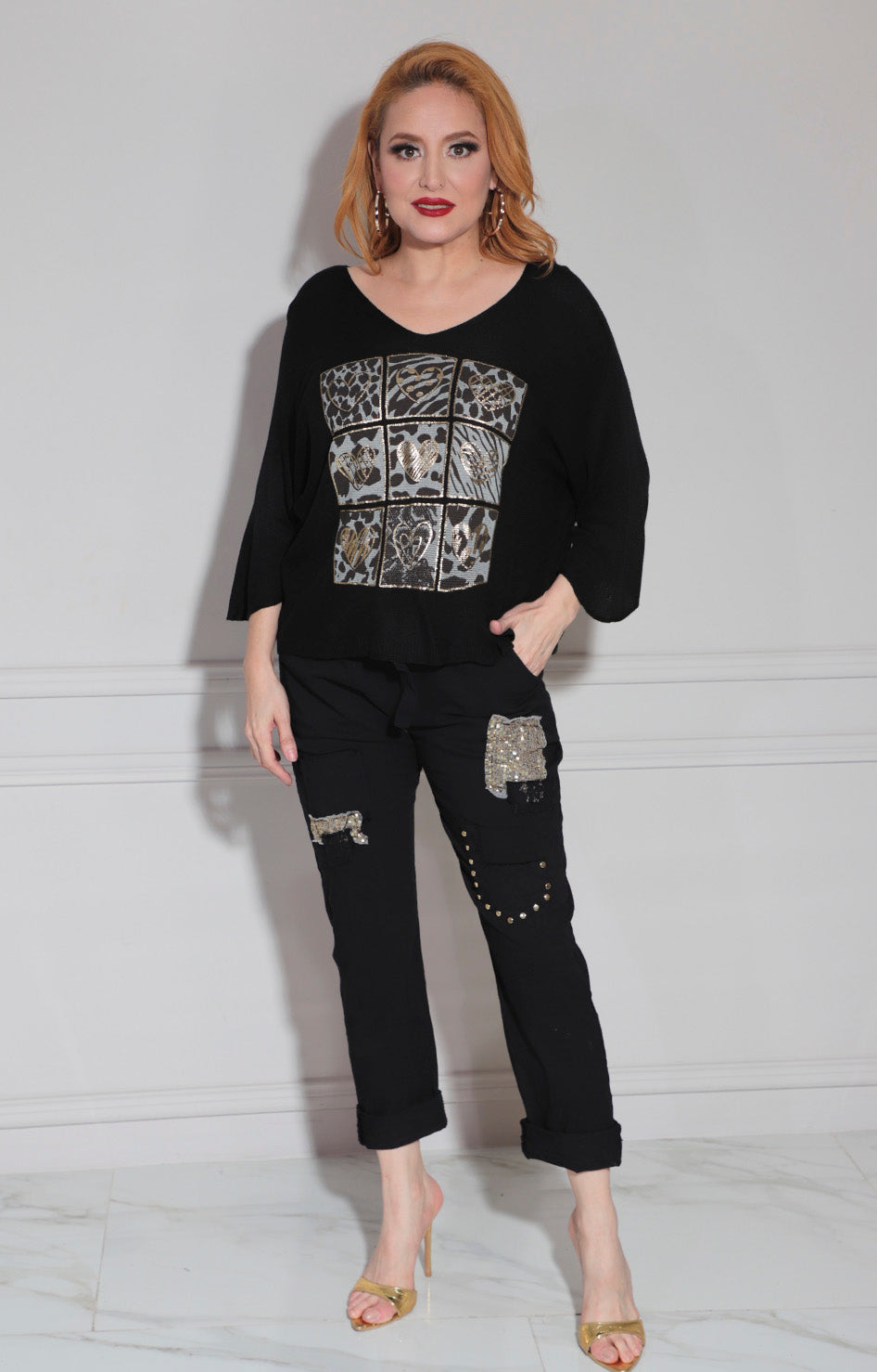 Conjunto negro estamapdo