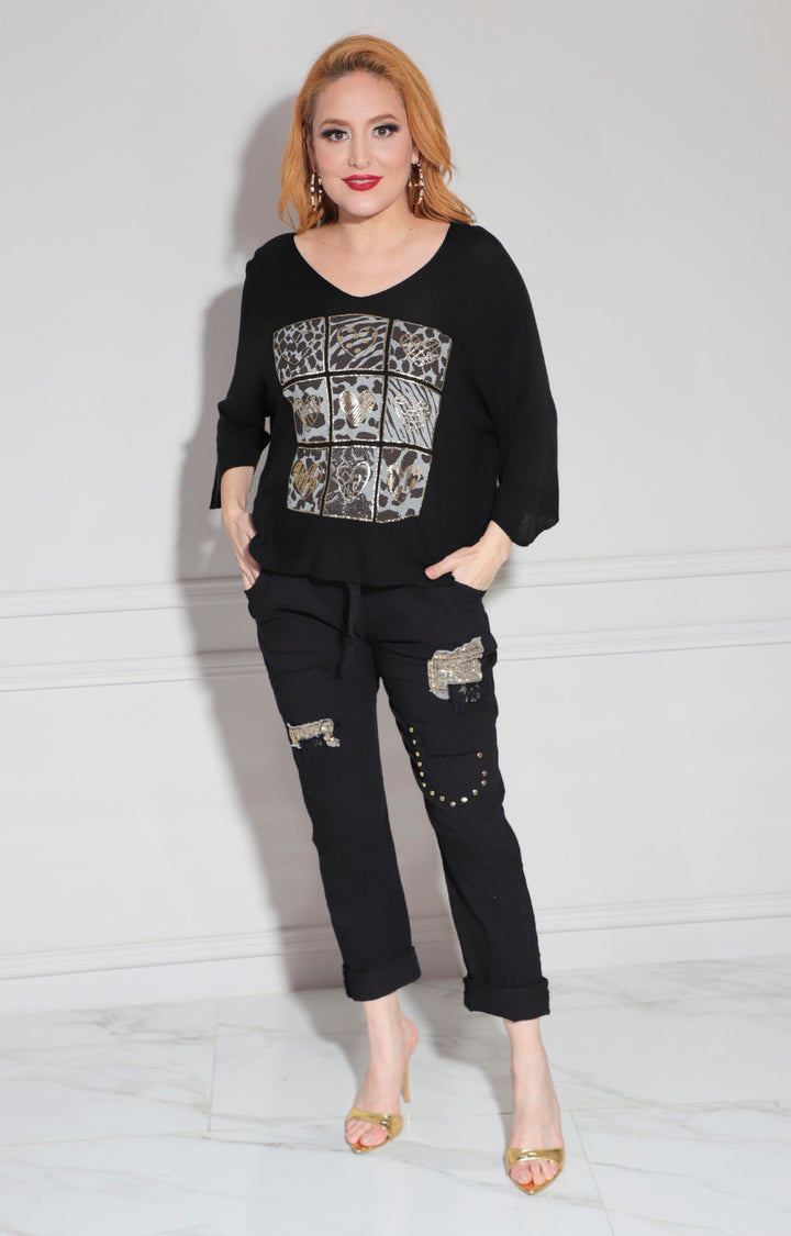 Conjunto negro estamapdo