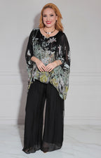 Conjunto negro estampado - CONJUNTO Boutiquemirel 