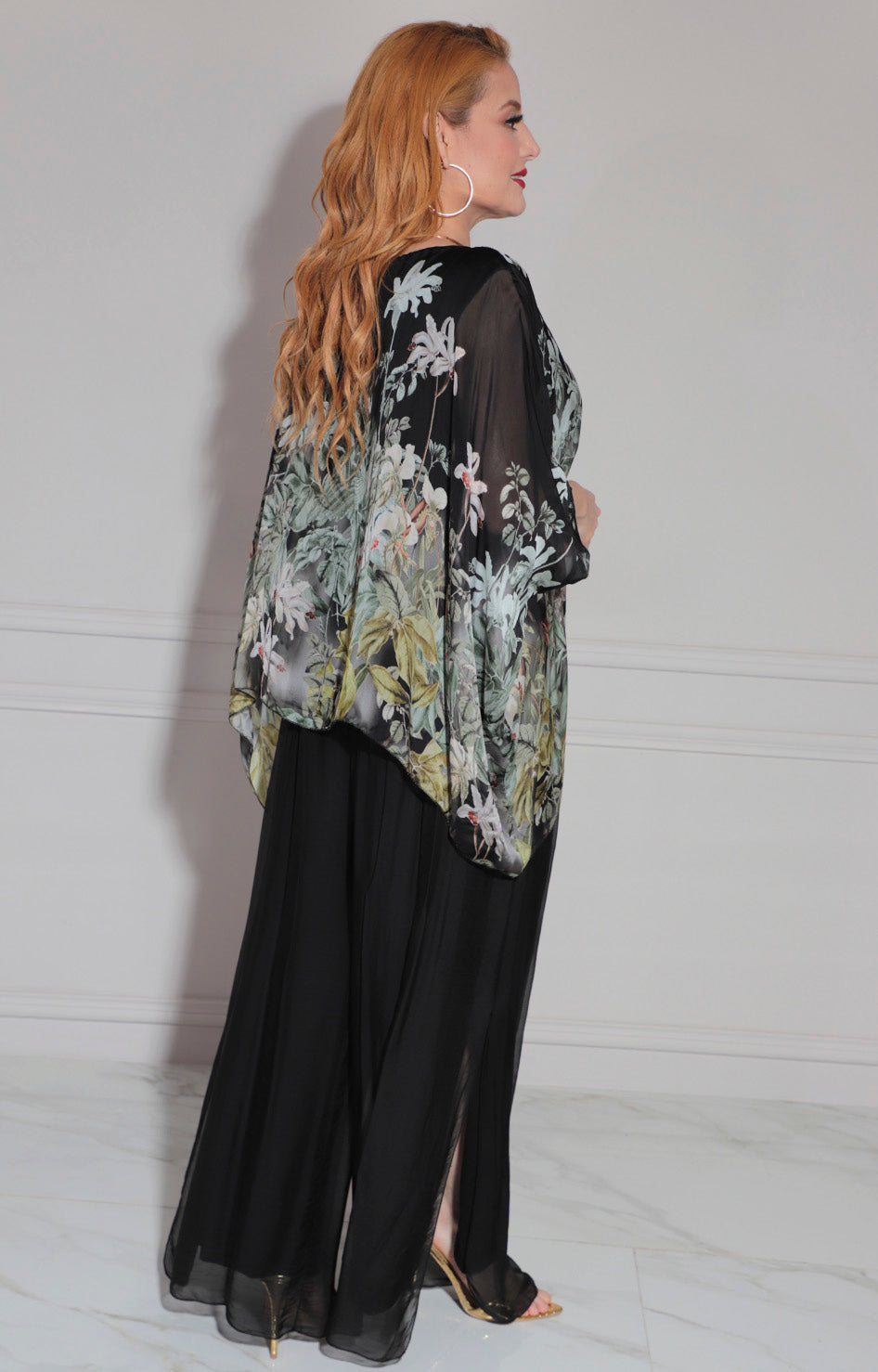 Conjunto negro estampado