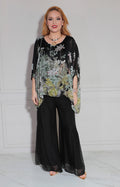 Conjunto negro estampado - CONJUNTO Boutiquemirel 