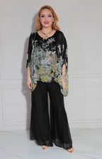 Conjunto negro estampado - CONJUNTO Boutiquemirel 