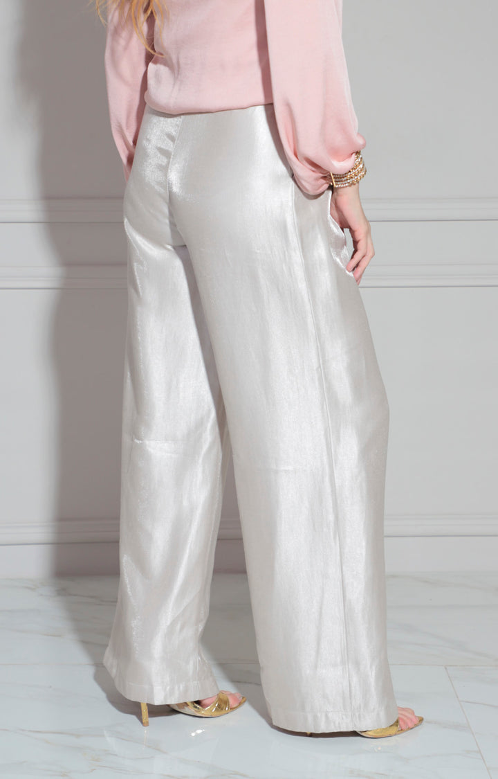 Pantalón beige recto