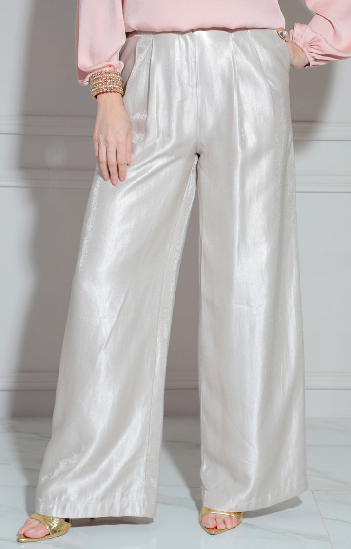 Pantalón beige recto