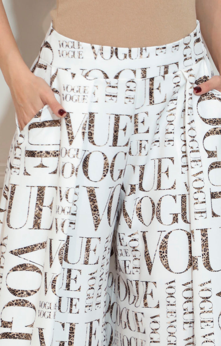 Pantalón blanco estampado - PANTALON Boutiquemirel 