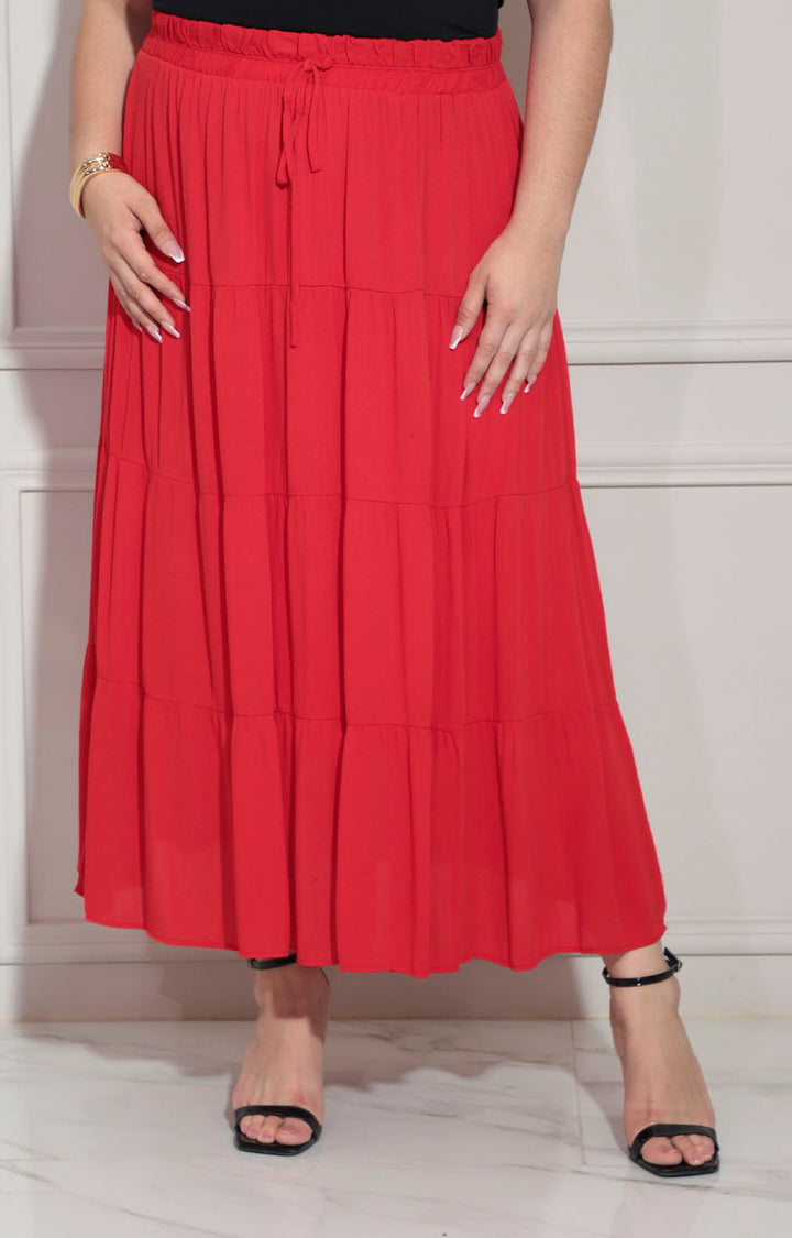Falda boho roja - FALDA XL Boutiquemirel 