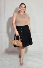 Falda negra con botones - FALDA XL Boutiquemirel 