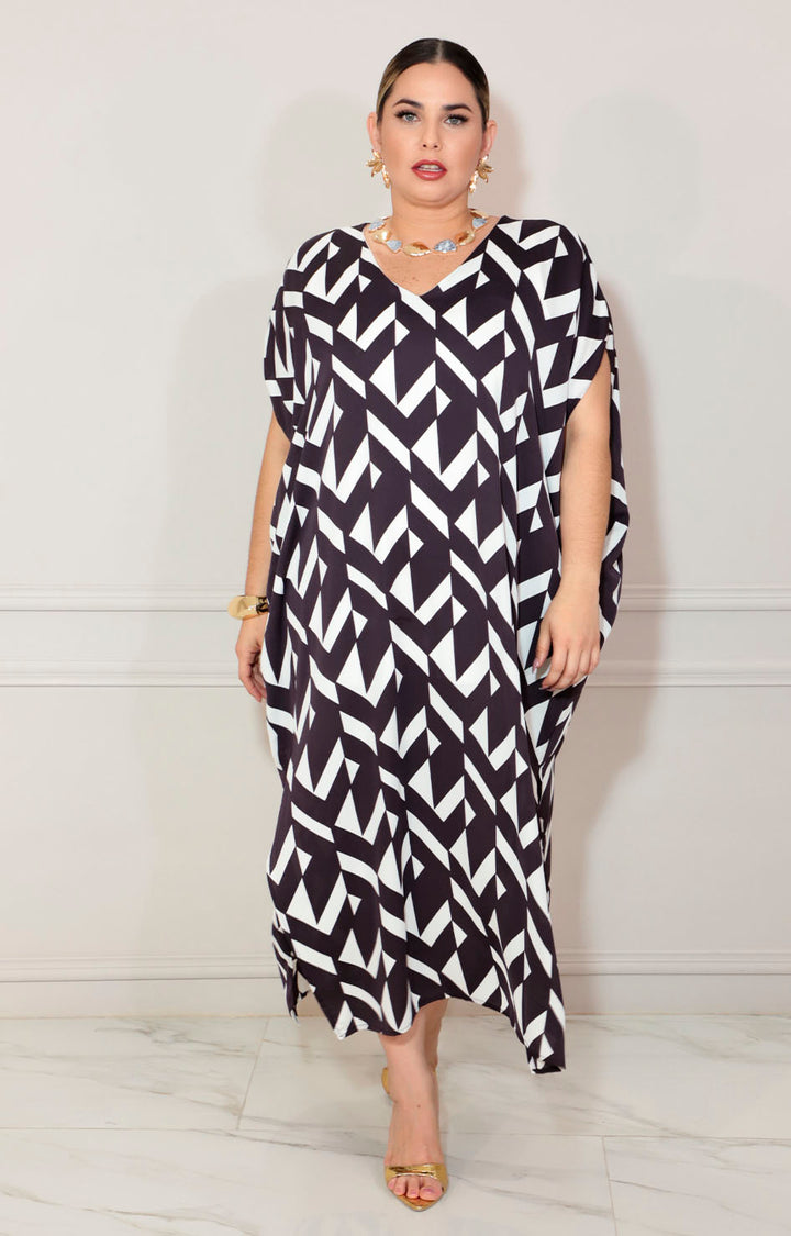 Vestido negro con blanco - VESTIDO XL Boutiquemirel 