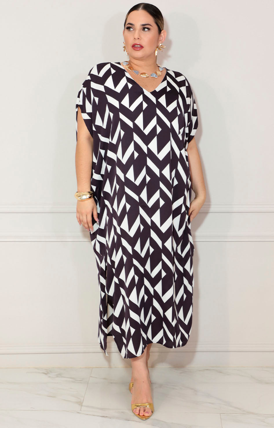 Vestido negro con blanco - VESTIDO XL Boutiquemirel 