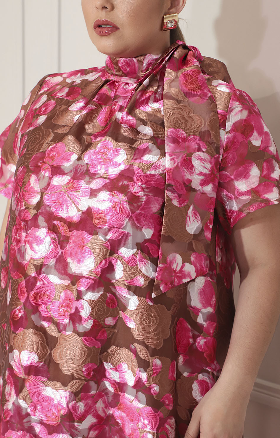 Vestido fucsia estampado - VESTIDO XL Boutiquemirel 