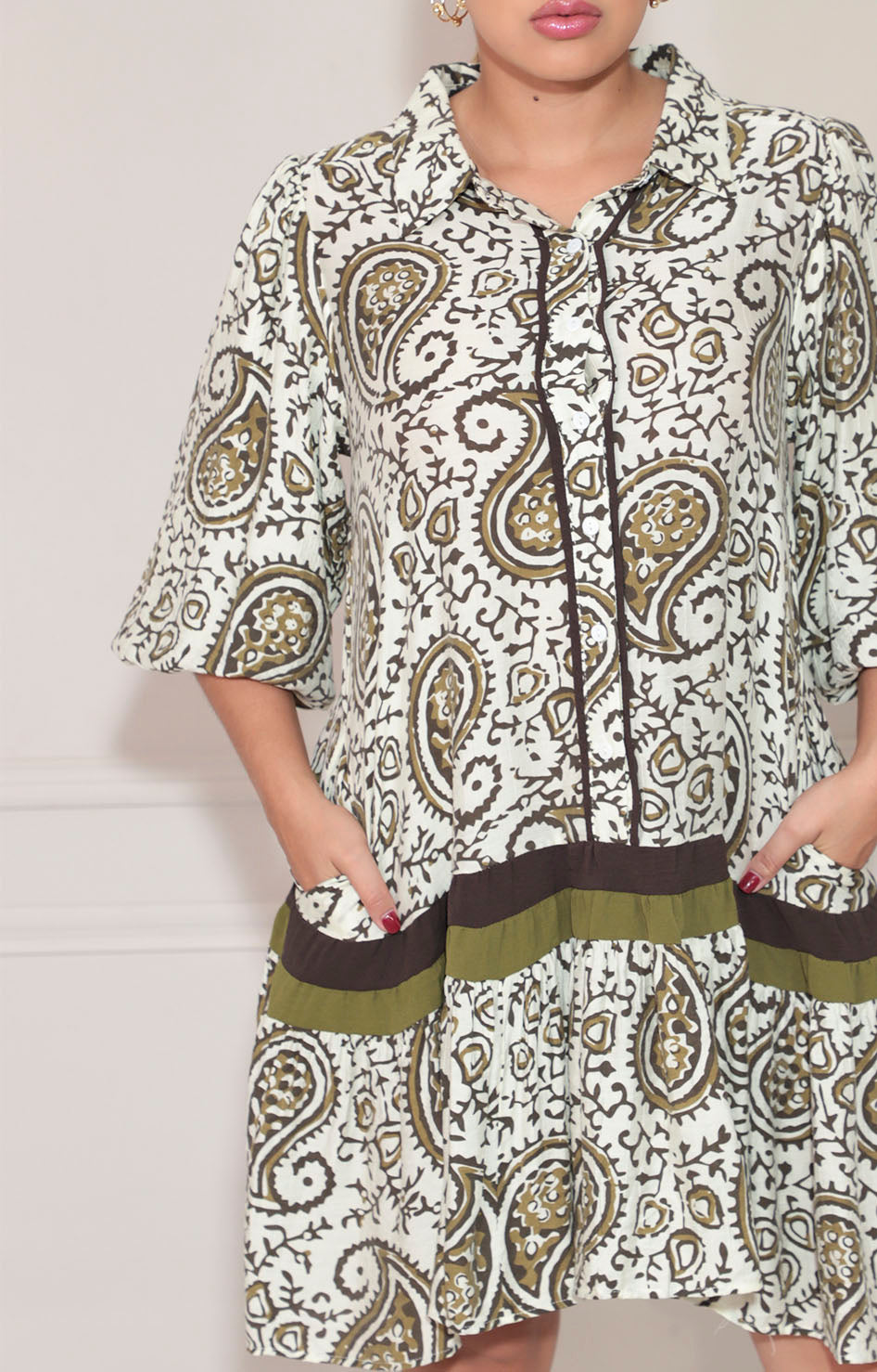 Vestido verde paisley - VESTIDO Boutiquemirel 