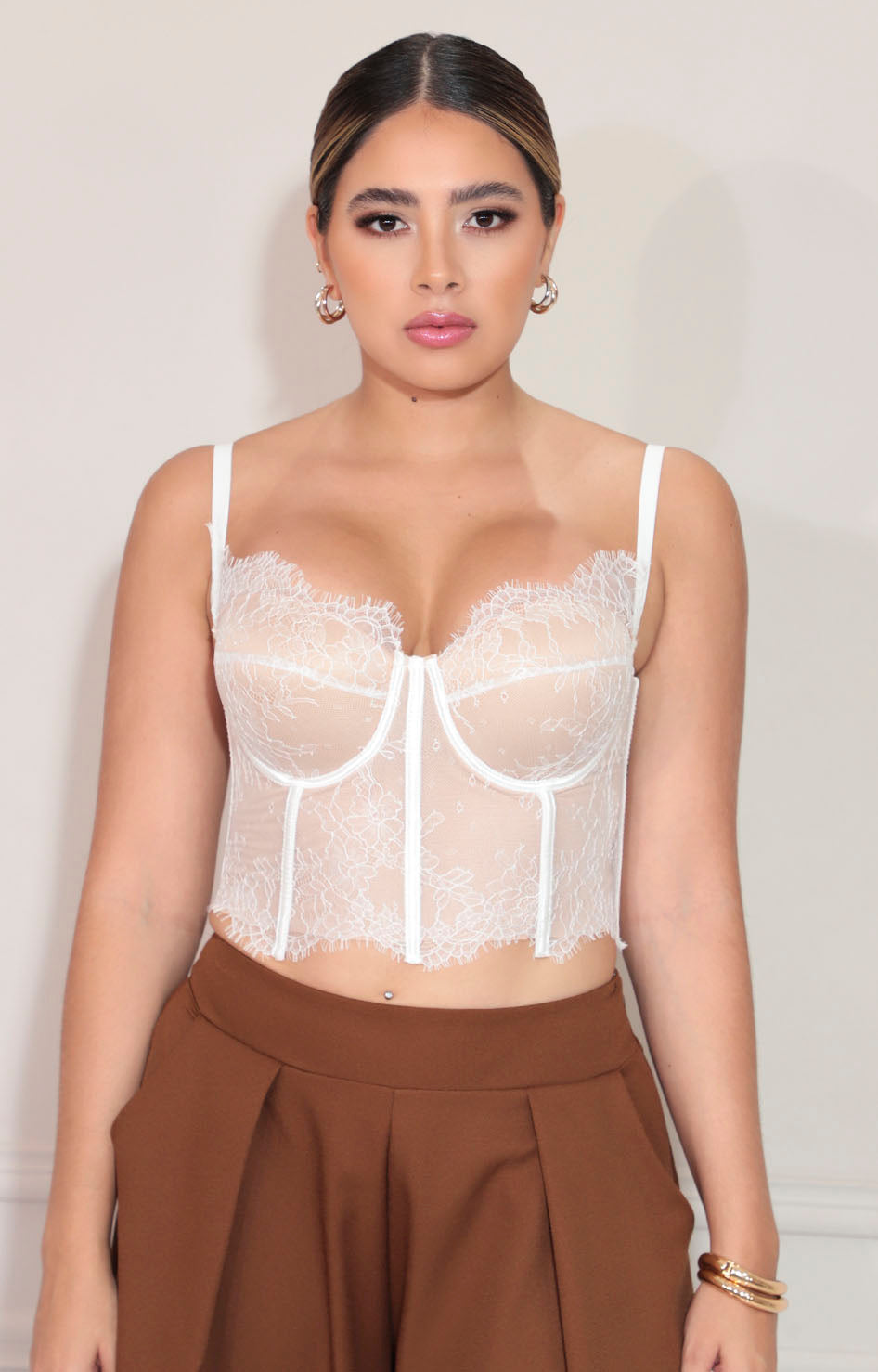 Bustier blanco de encaje - BLUSA Boutiquemirel 