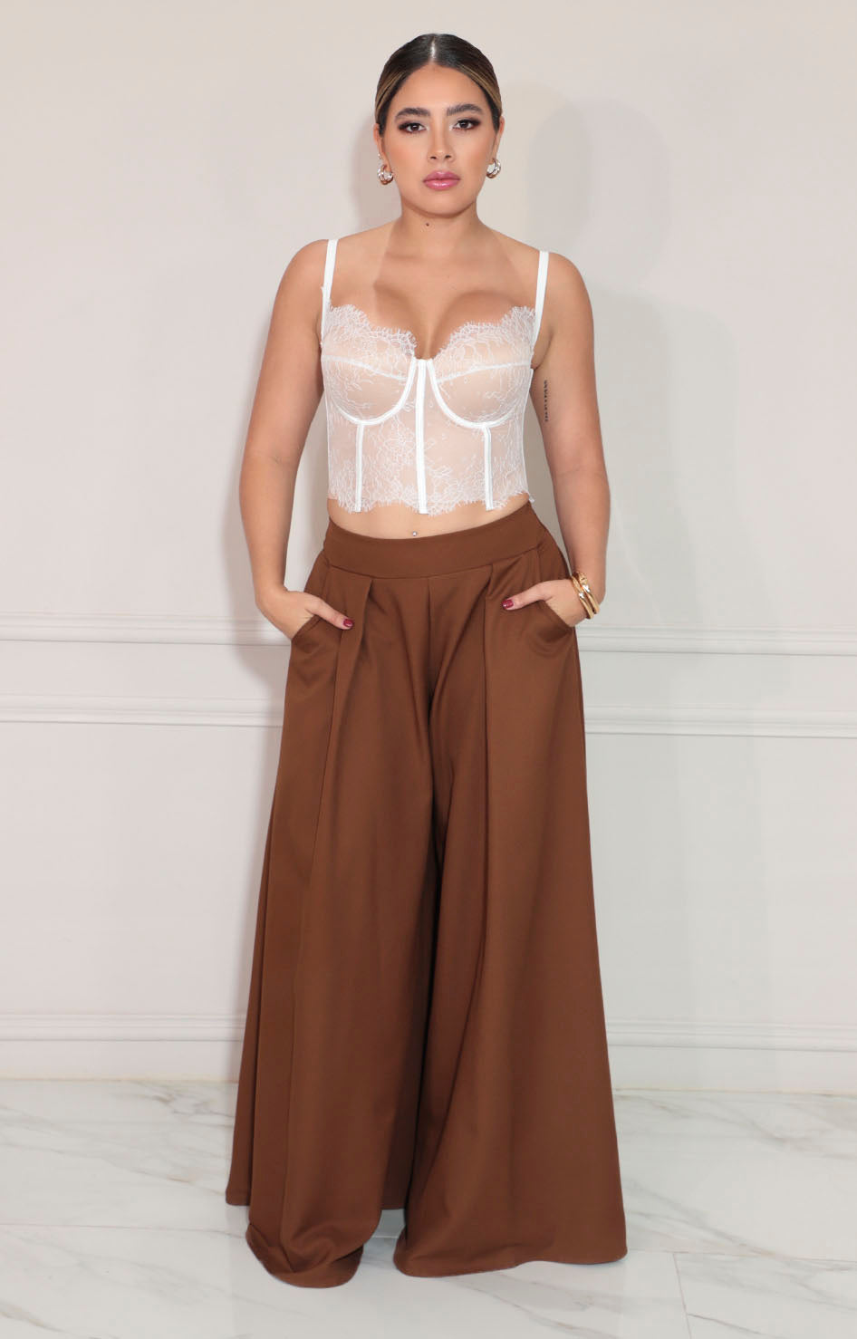 Bustier blanco de encaje - BLUSA Boutiquemirel 