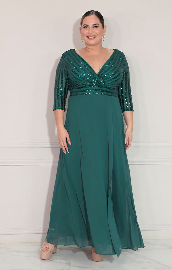 Vestido verde de gala - VESTIDO XL Boutiquemirel 