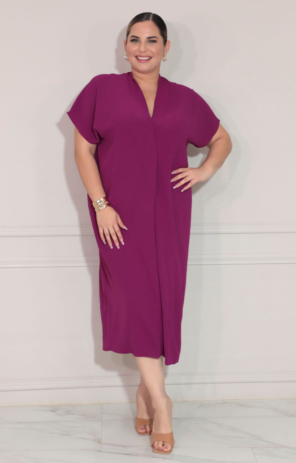 Vestido túnica magenta - VESTIDO XL Boutiquemirel 