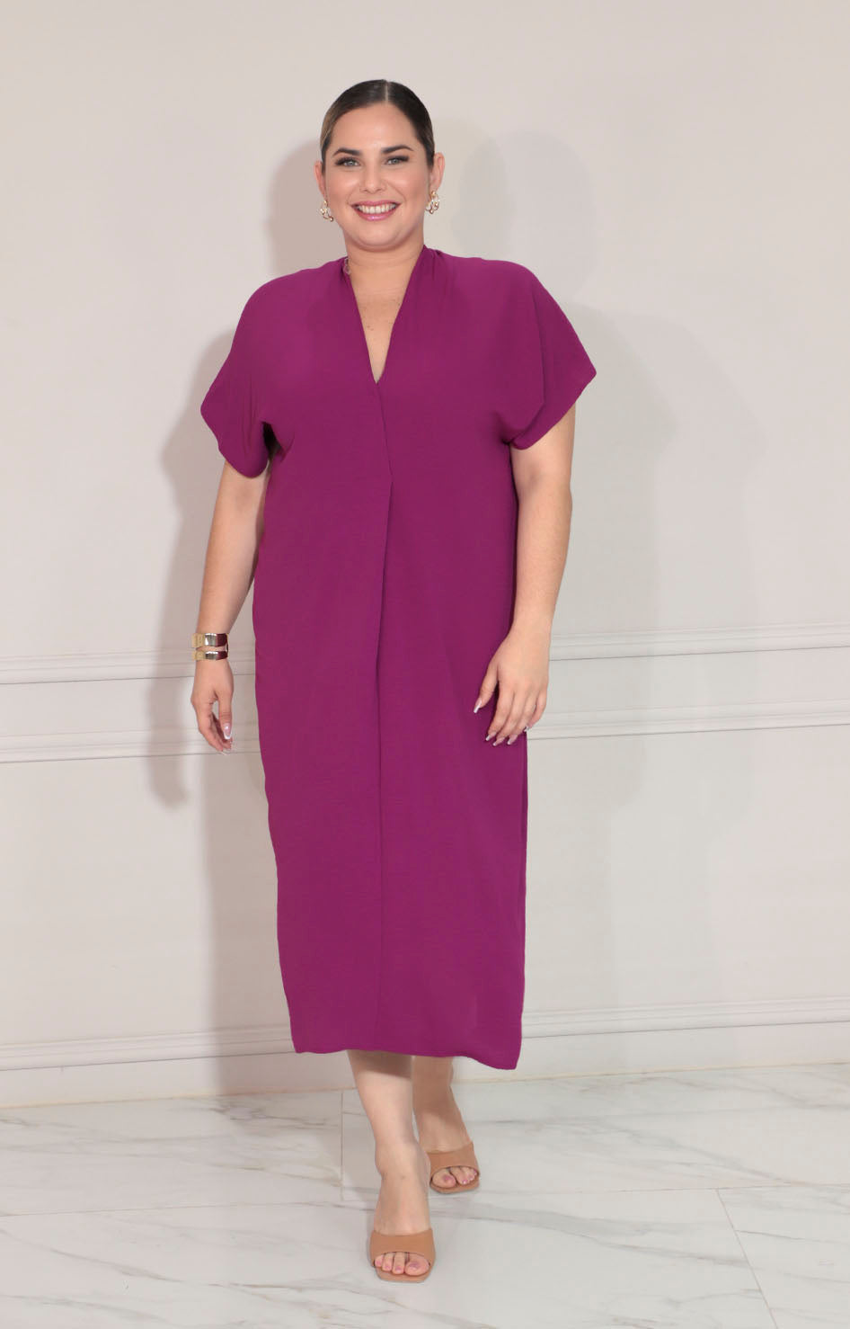 Vestido túnica magenta - VESTIDO XL Boutiquemirel 