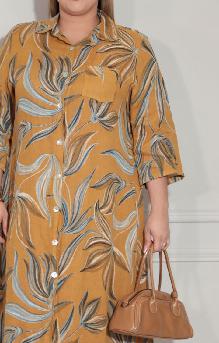 Vestido camisero mostaza - VESTIDO Boutiquemirel 