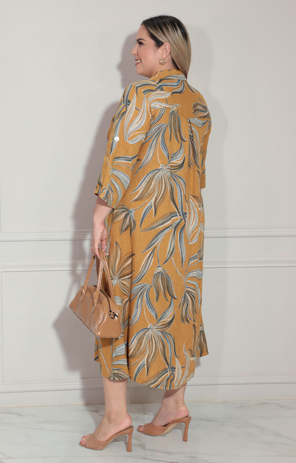 Vestido camisero mostaza - VESTIDO Boutiquemirel 