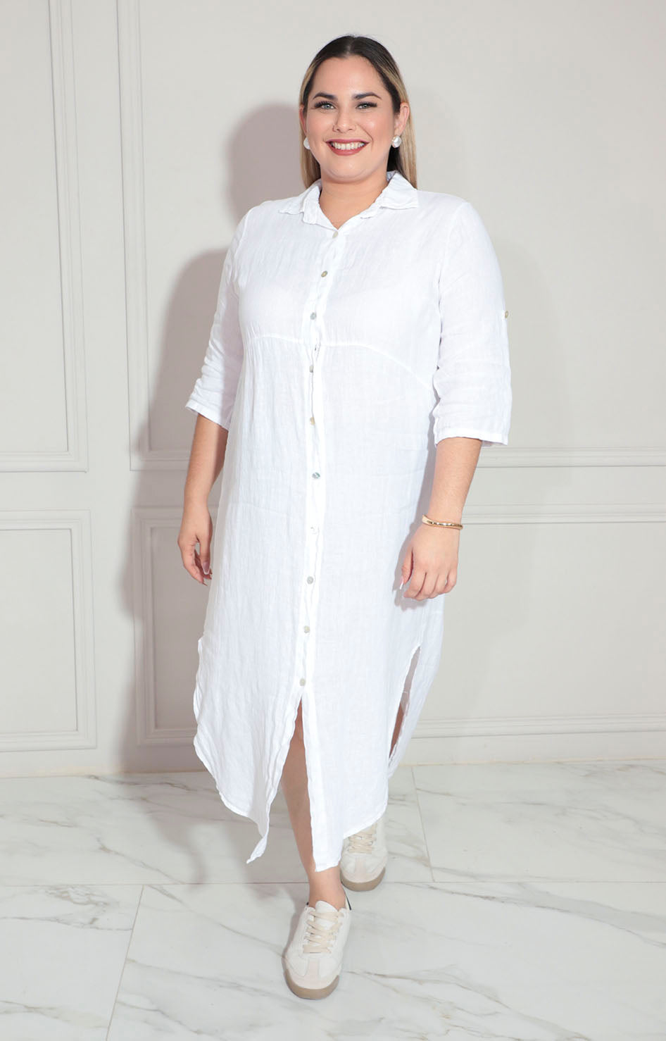 Vestido de lino blanco - VESTIDO Boutiquemirel 