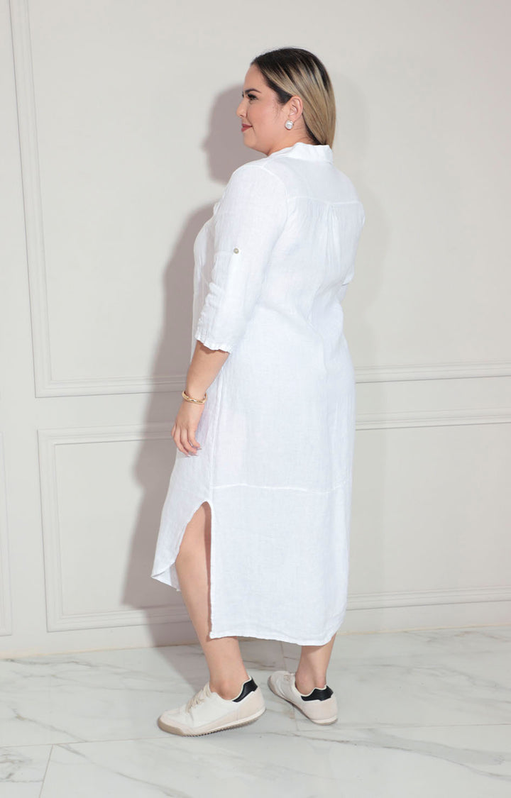 Vestido de lino blanco - VESTIDO Boutiquemirel 