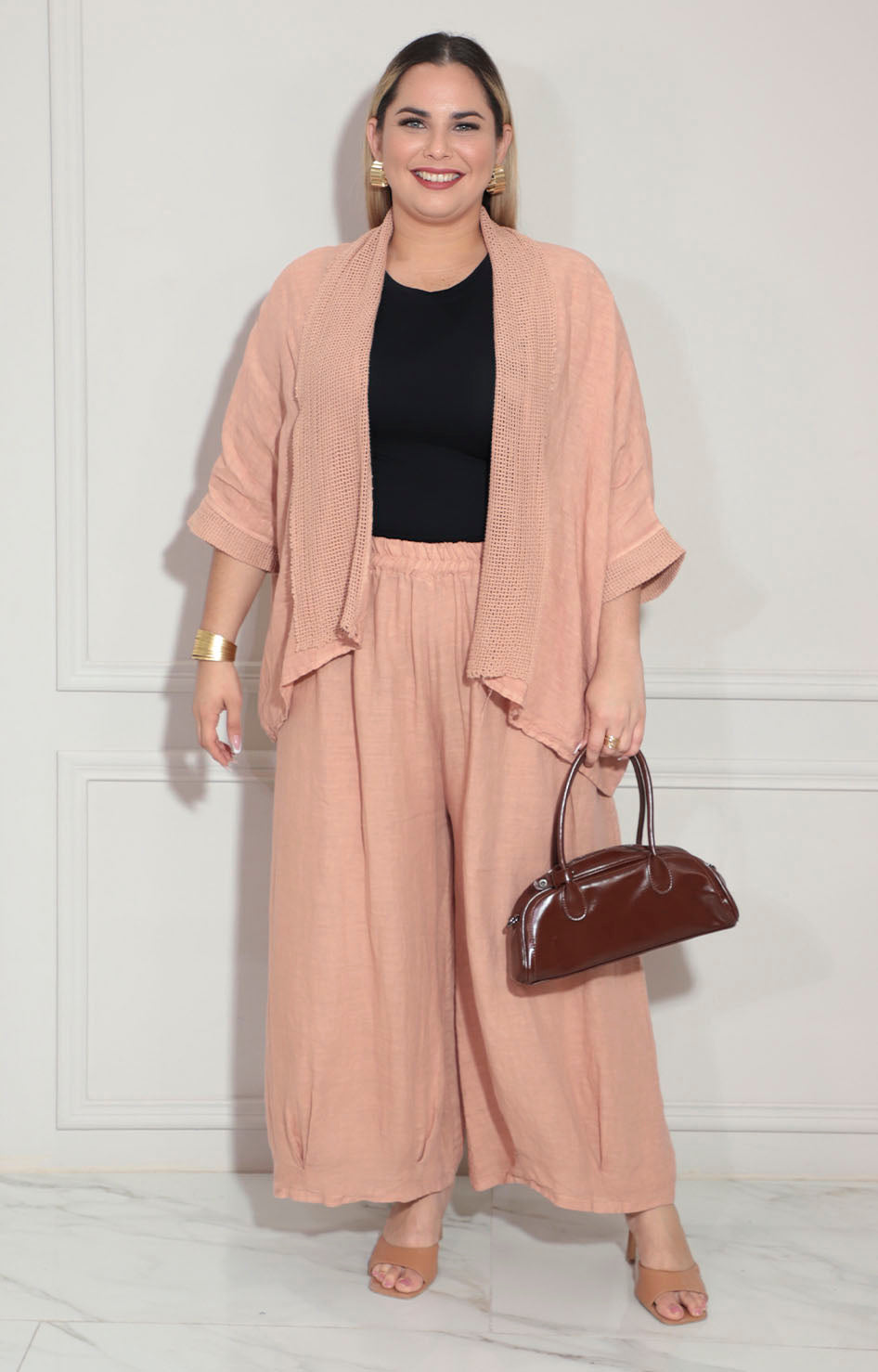 Conjunto tejido rosa - CONJUNTO Boutiquemirel 