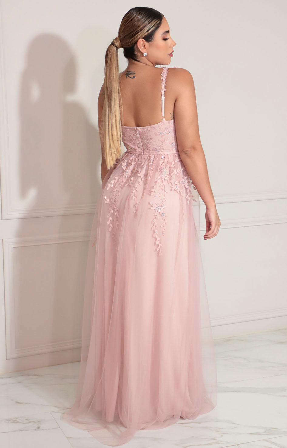 Vestido de gala rosa - VESTIDO Boutiquemirel 