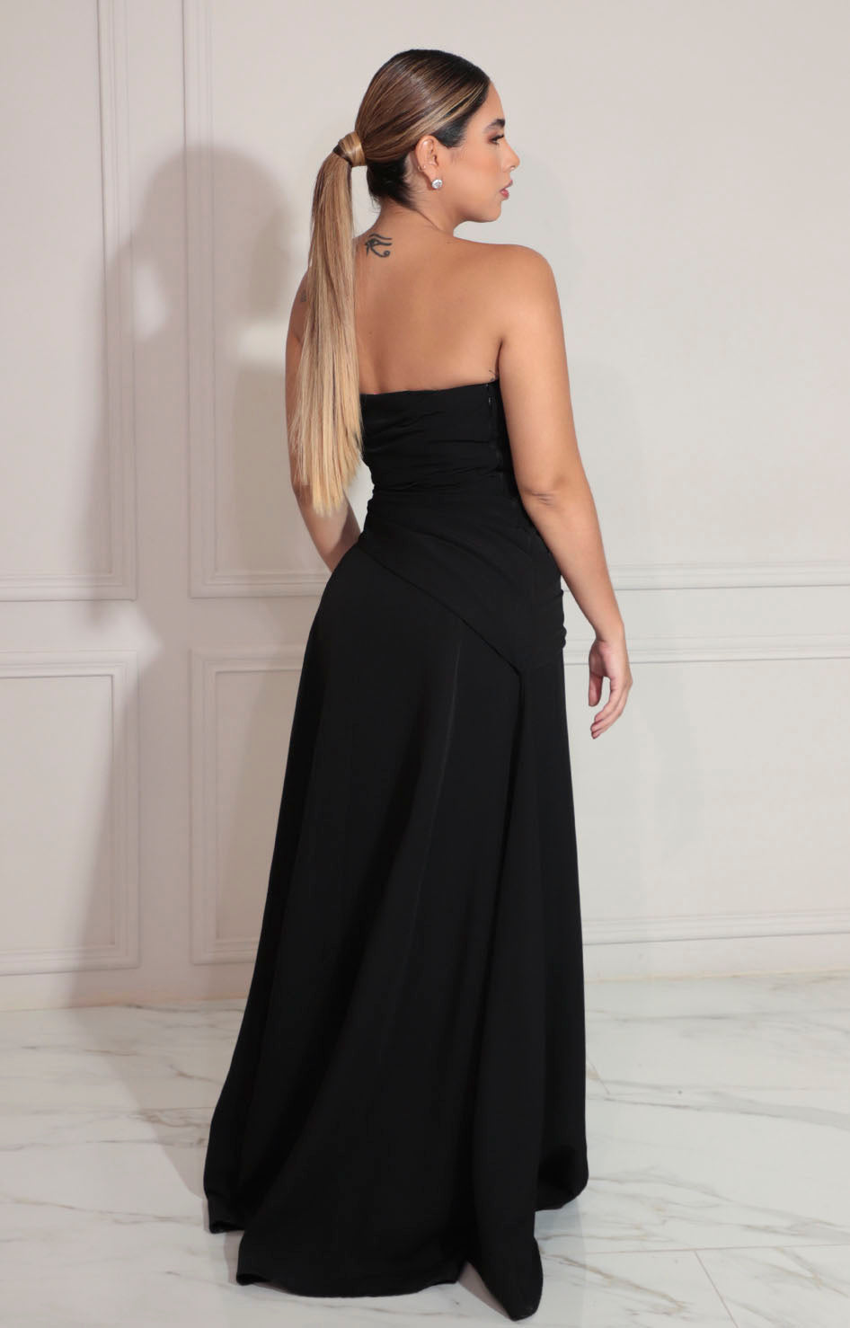 Vestido negro strapless - VESTIDO Boutiquemirel 