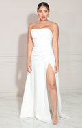 Vestido blanco strapless - VESTIDO Boutiquemirel 