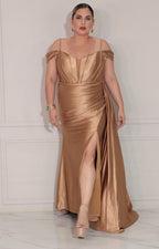 Vestido beige de gala - VESTIDO XL Boutiquemirel 