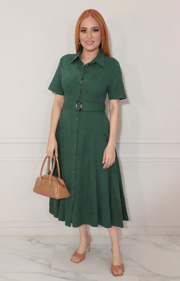 Vestido camisero verde - VESTIDO Boutiquemirel 