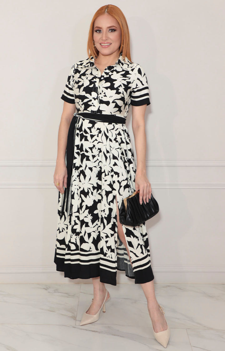 Vestido blanco con flores - VESTIDO Boutiquemirel 