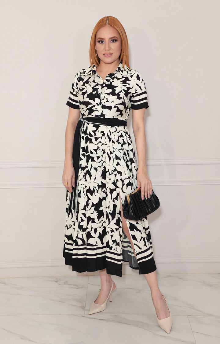 Vestido blanco con flores - VESTIDO Boutiquemirel 