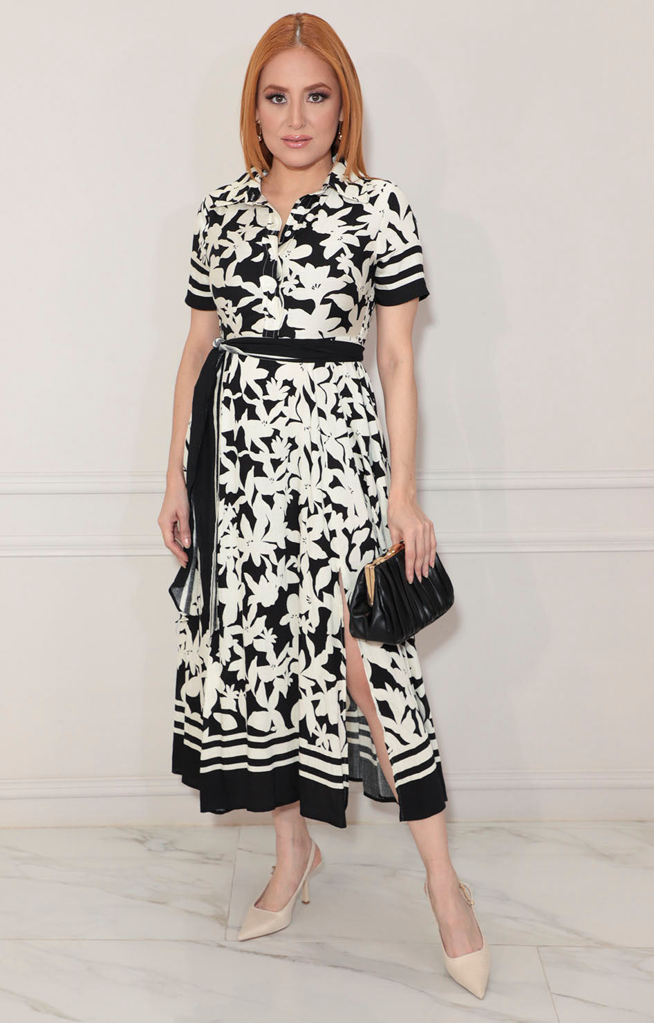 Vestido blanco con flores - VESTIDO Boutiquemirel 