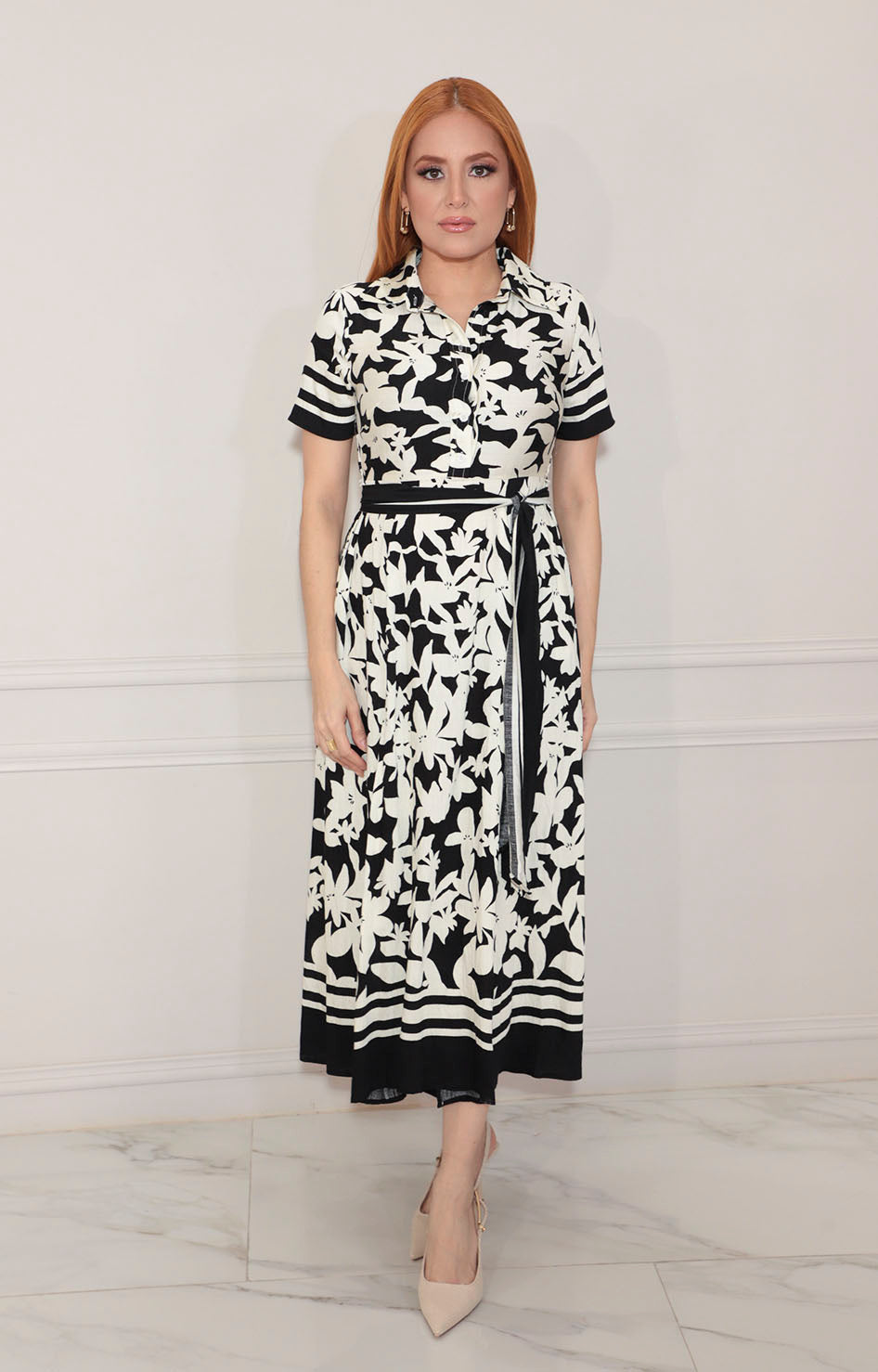 Vestido blanco con flores - VESTIDO Boutiquemirel 