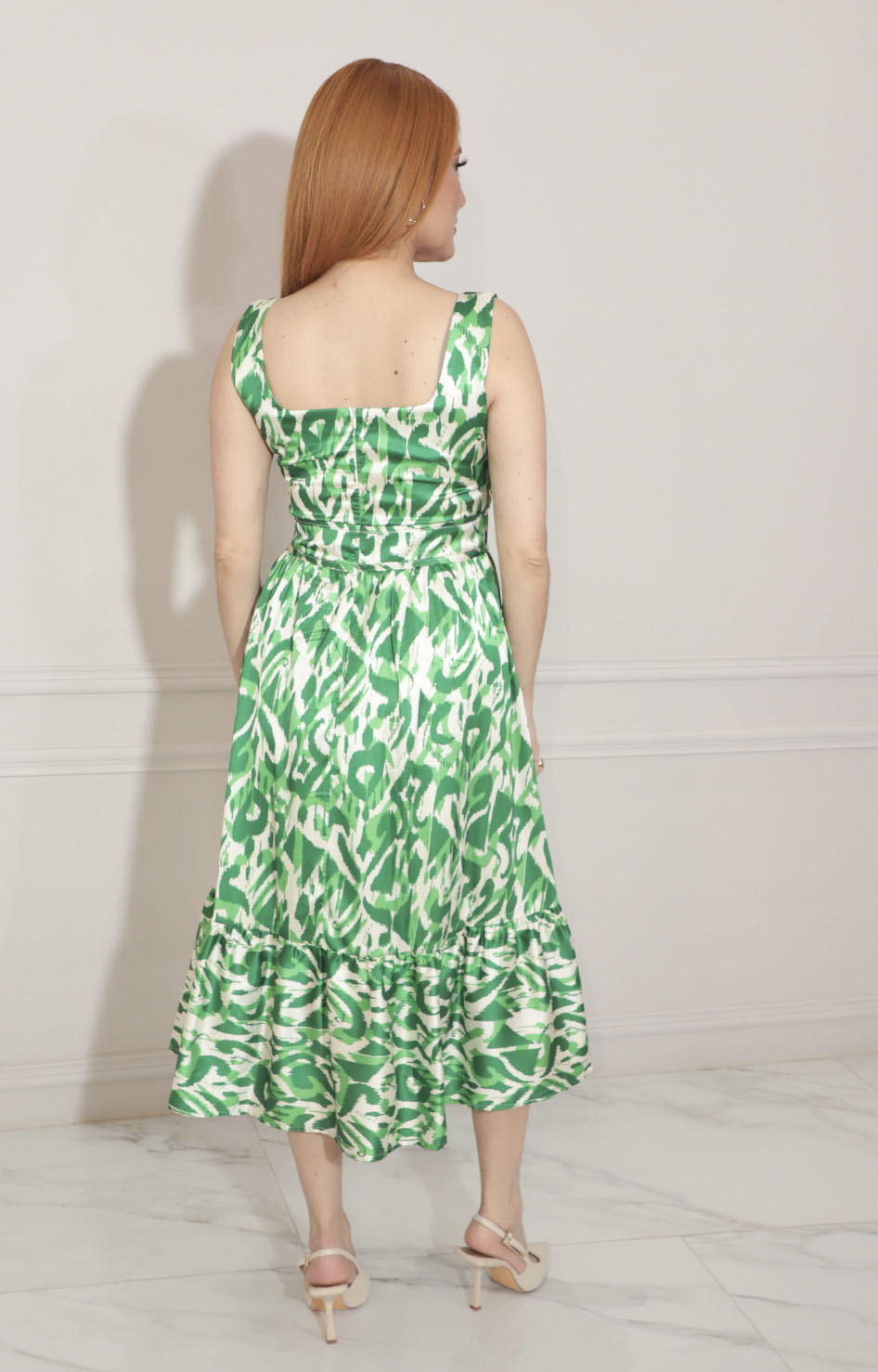 Vestido satinado verde - VESTIDO Boutiquemirel 