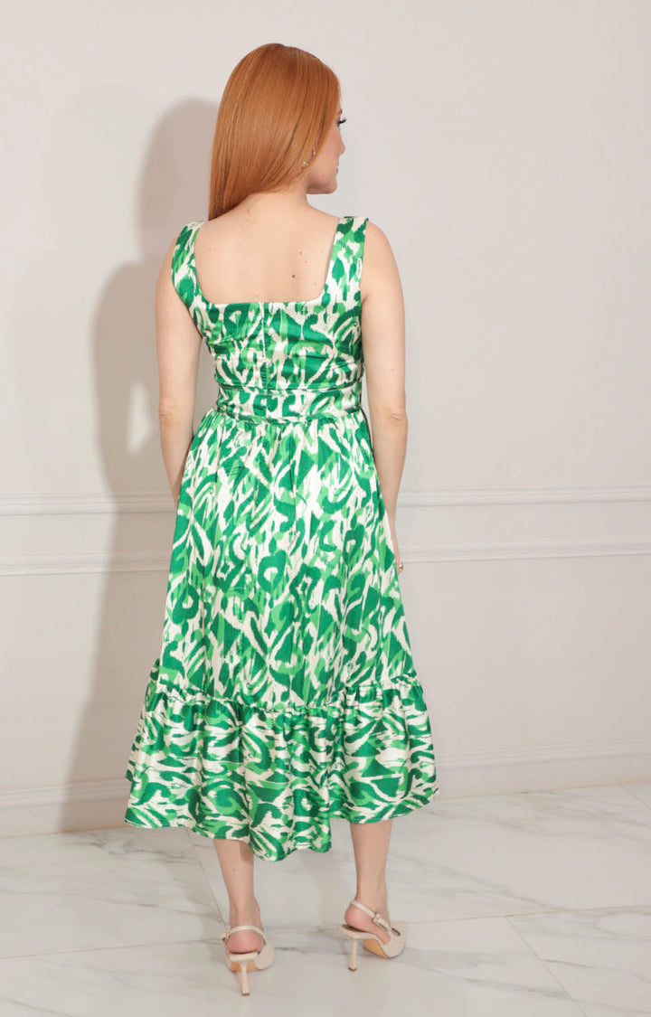 Vestido satinado verde - VESTIDO Boutiquemirel 