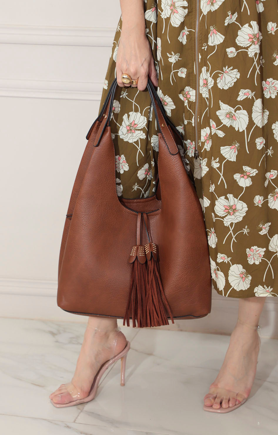 Vestido verde con flores - VESTIDO Boutiquemirel 