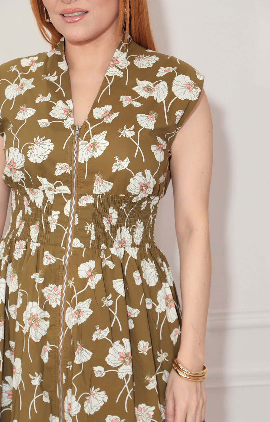 Vestido verde con flores - VESTIDO Boutiquemirel 