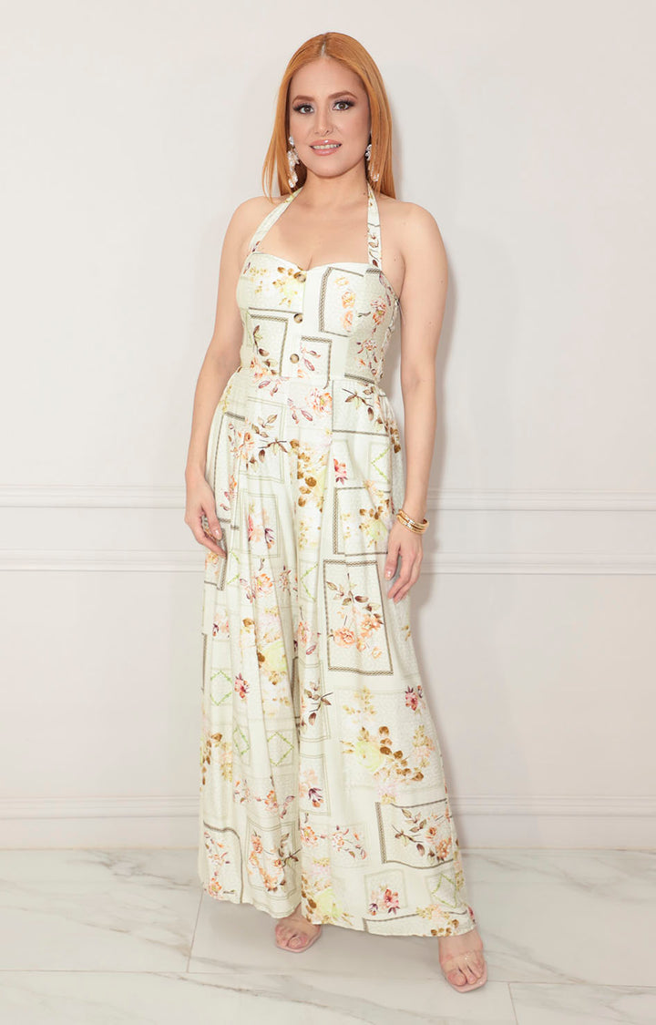 Palazzo verde con flores - PALAZZO Boutiquemirel 