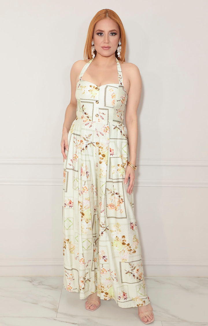 Palazzo verde con flores - PALAZZO Boutiquemirel 