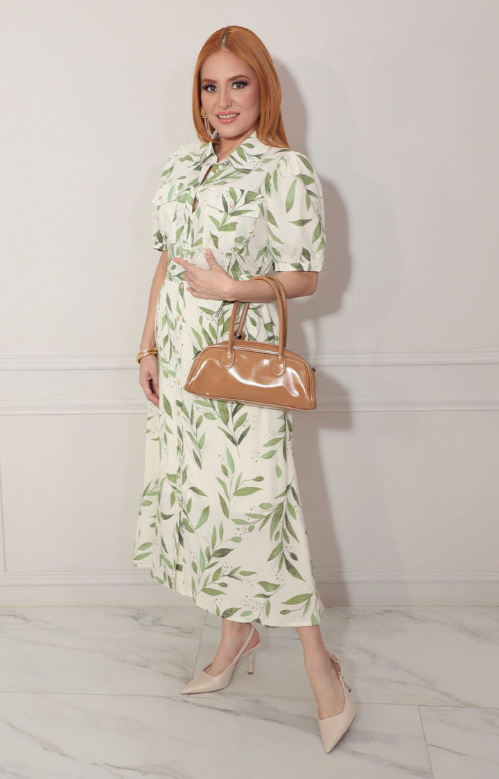 Vestido beige con lazo - VESTIDO Boutiquemirel 