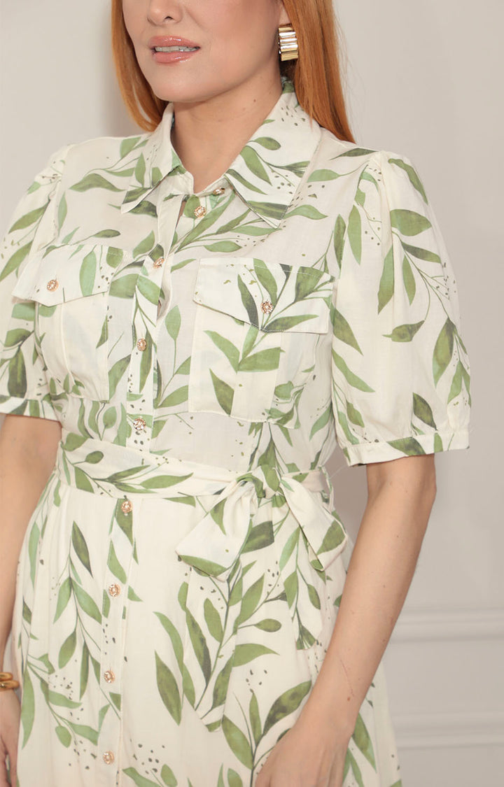 Vestido beige con lazo - VESTIDO Boutiquemirel 